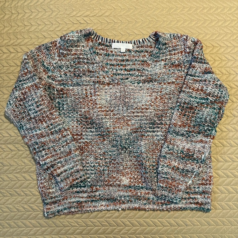 Like new! Cozy sweater. Red, green and white from Adyson Parker; XS fits like S